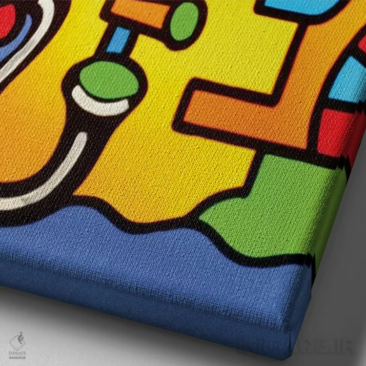 تابلو دکوراتیو مونترو اثر بیلی آرتیست - نمای نزدیک بافت بوم