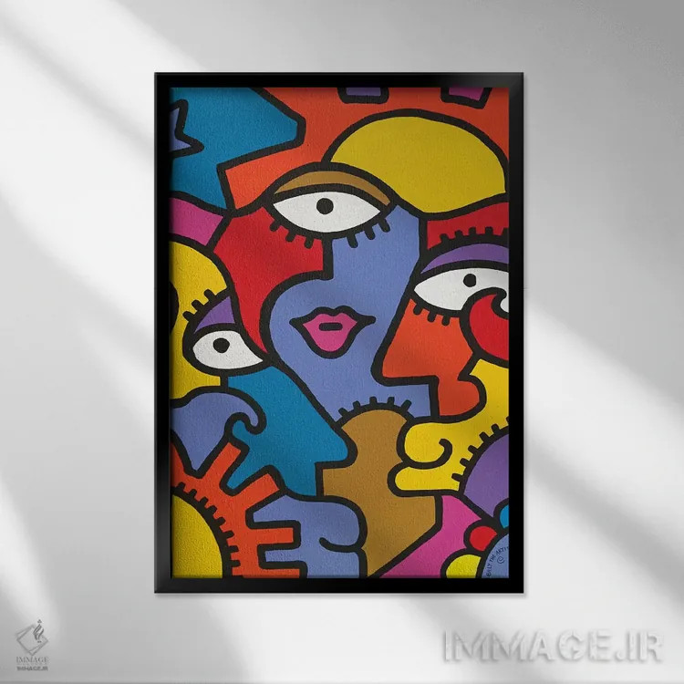 تابلو دکوراتیو اسپولتو اثر بیلی آرتیست - نمای قابدار مشکی