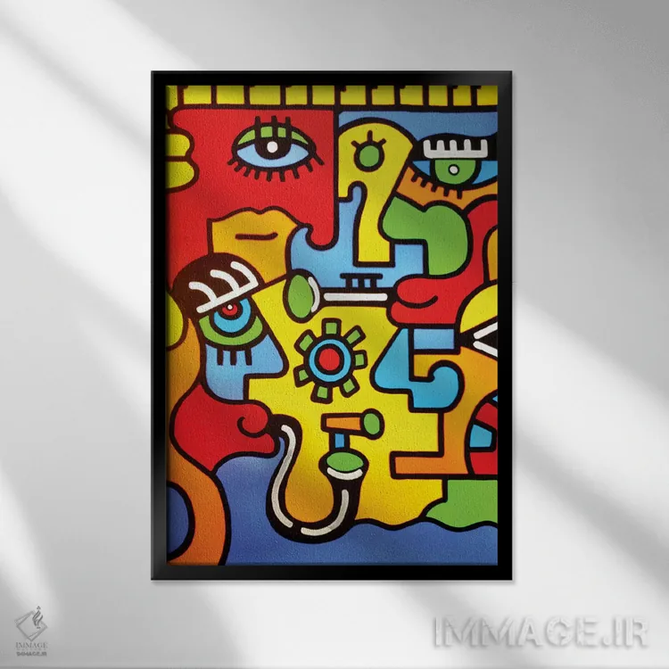 تابلو دکوراتیو مونترو اثر بیلی آرتیست - نمای قابدار مشکی