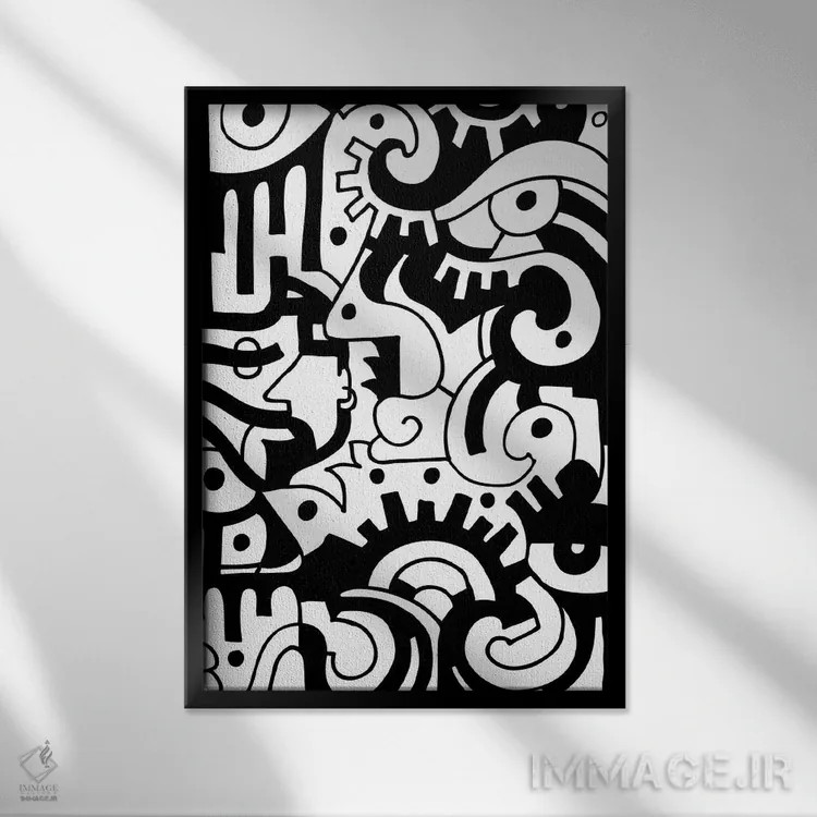 تابلو دکوراتیو چشم تو را می بیند اثر بیلی آرتیست - نمای قابدار مشکی