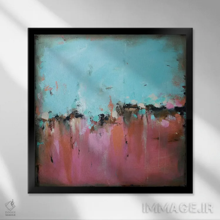 تابلو دکوراتیو قدم زدن صبحگاهی اثر رباورهاا کریستوا - نمای قابدار مشکی