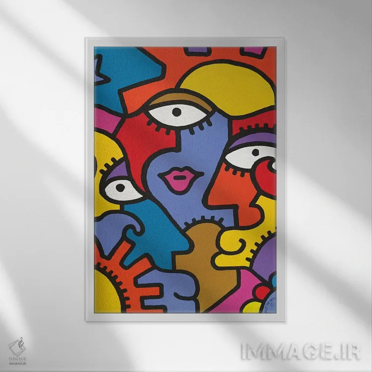 تابلو دکوراتیو اسپولتو اثر بیلی آرتیست - نمای قابدار سفید