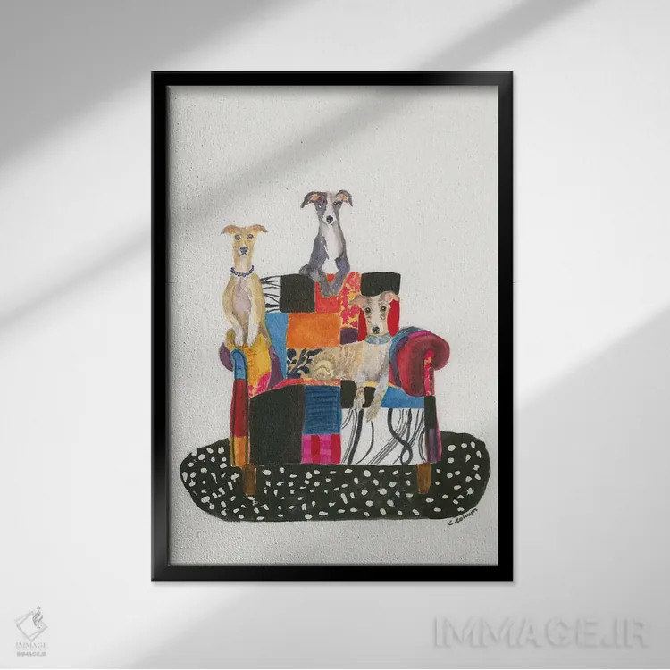 تابلو دکوراتیو شب فیلم اثر کانی کالم - نمای قابدار مشکی