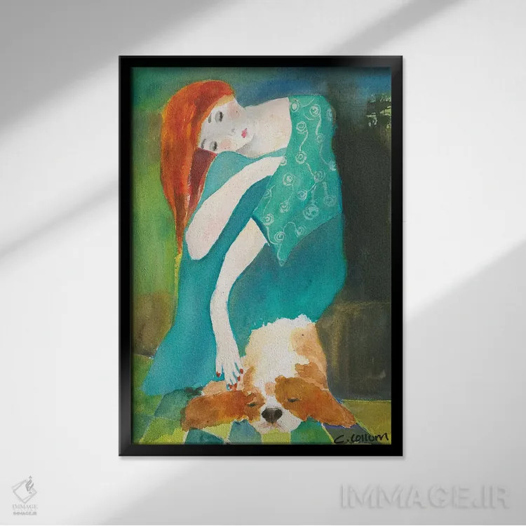 تابلو دکوراتیو دوست من اثر کانی کالم - نمای قابدار مشکی