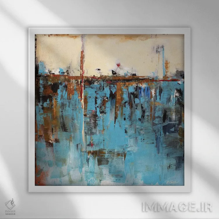 تابلو دکوراتیو یک روز در دریاچه اثر رباورهاا کریستوا - نمای قابدار سفید