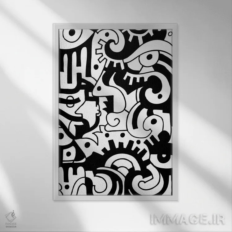 تابلو دکوراتیو چشم تو را می بیند اثر بیلی آرتیست - نمای قابدار سفید