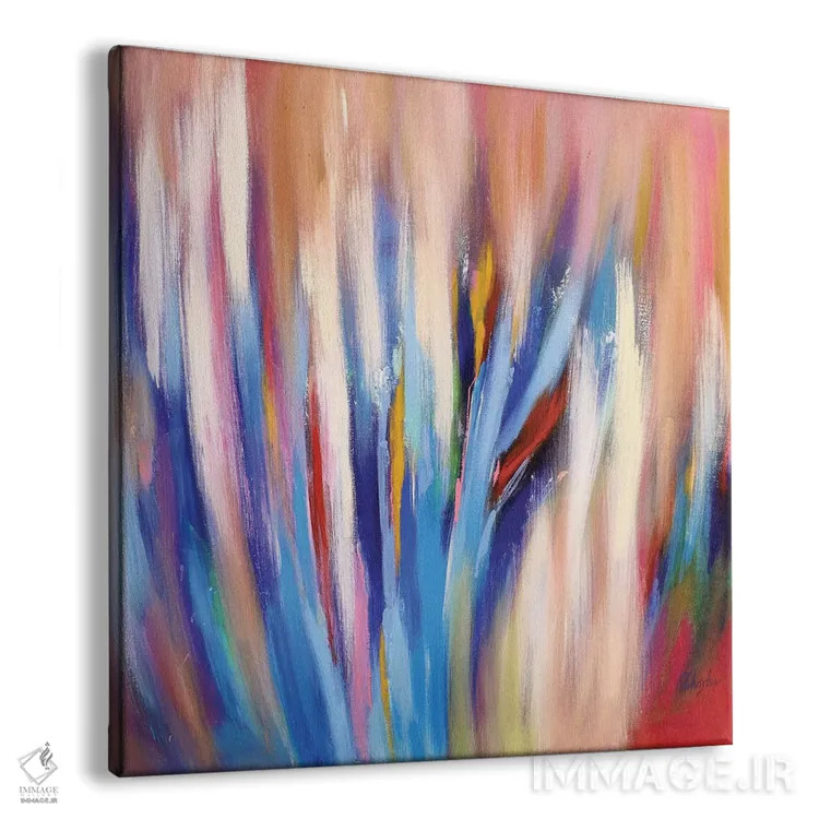 تابلو دکوراتیو باغ انتزاعی چهار اثر رباورهاا کریستوا - نمای پرسپکتیو محصول