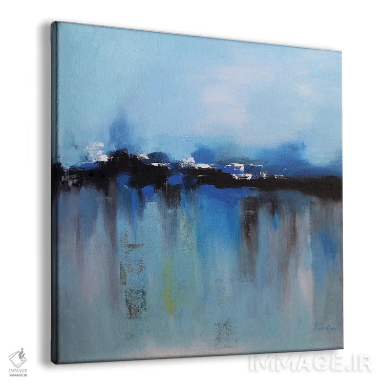 تابلو دکوراتیو آرمان شهر آبی اثر رباورهاا کریستوا - نمای پرسپکتیو محصول