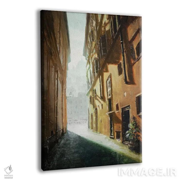 تابلو دکوراتیو کوچه رم اثر کریستوفر کلارک - نمای پرسپکتیو محصول