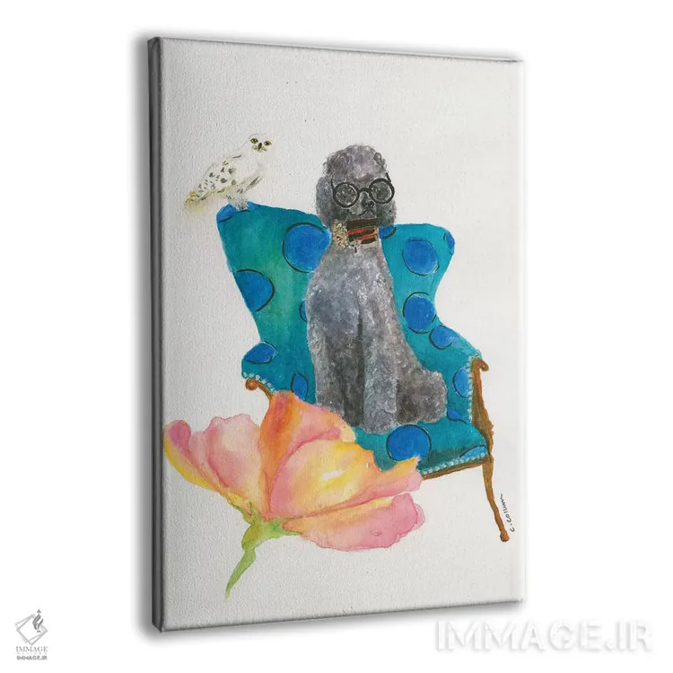 تابلو دکوراتیو پودل معجون عشق اثر کانی کالم - نمای پرسپکتیو محصول