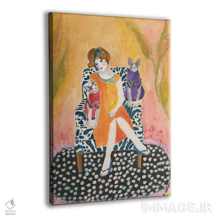 تابلو دکوراتیو بانوی اسفینکس اثر کانی کالم - نمای پرسپکتیو محصول