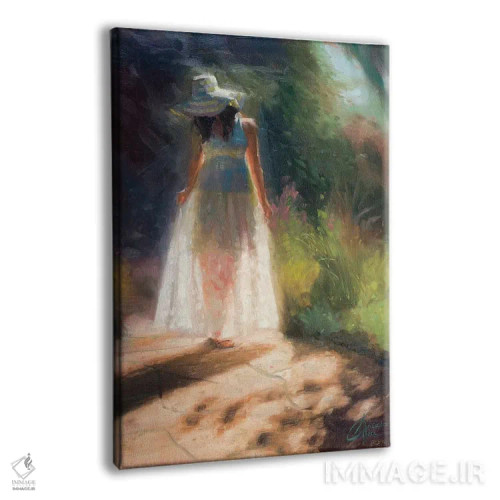 تابلو دکوراتیو قدم زدن در باغ اثر کریستوفر کلارک - نمای پرسپکتیو محصول