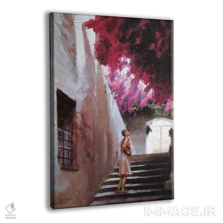 تابلو دکوراتیو گل کاغذی بوگنویلیا اثر کریستوفر کلارک - نمای پرسپکتیو محصول