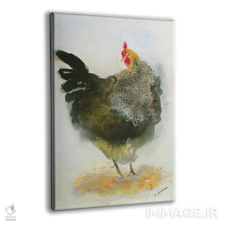 تابلو مدرن مرغ شماره ۱ اثر کانی کالم - نمای پرسپکتیو محصول