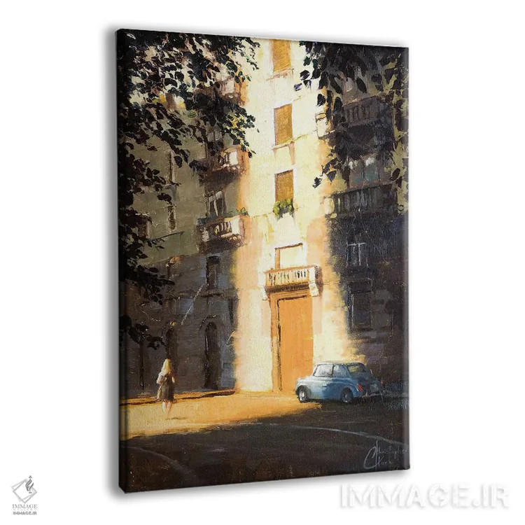 تابلو دکوراتیو میلان در سایه ها اثر کریستوفر کلارک - نمای پرسپکتیو محصول