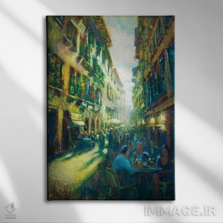 تابلو دکوراتیو خیابان فلورانس اثر کریستوفر کلارک - نمای روبهرو روی دیوار