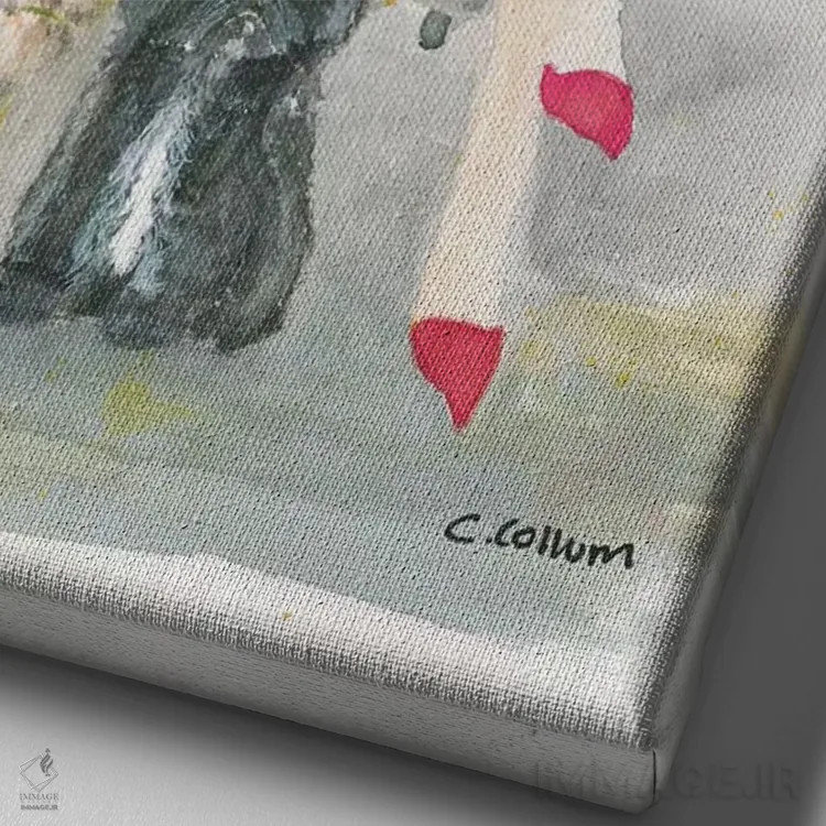 تابلو دکوراتیو یک شیتزو دیگر لازم دارم اثر کانی کالم - نمای نزدیک بافت بوم