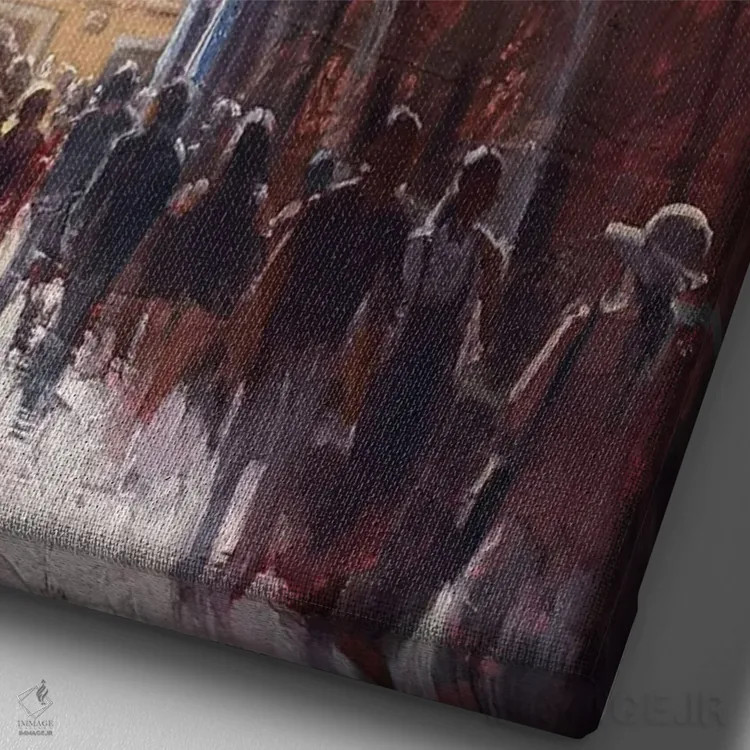 تابلو دکوراتیو کوچه رم II اثر کریستوفر کلارک - نمای نزدیک بافت بوم