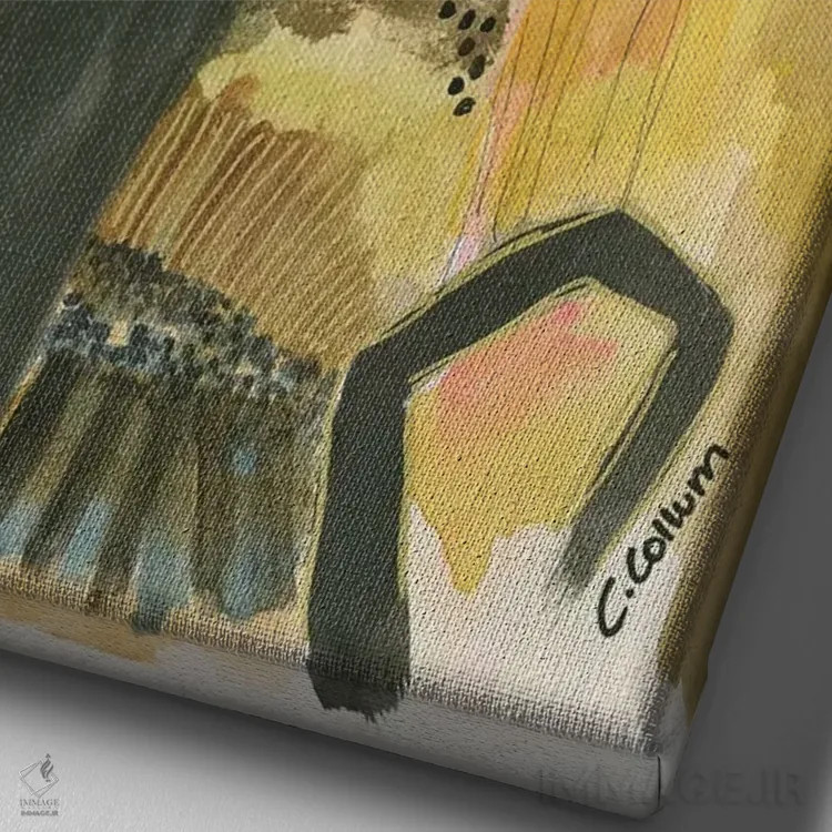 تابلو دکوراتیو تا ماه دوستم داشته باش اثر کانی کالم - نمای نزدیک بافت بوم