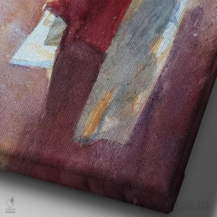 تابلو دکوراتیو زیبایی نرم اثر کریستوفر کلارک - نمای نزدیک بافت بوم