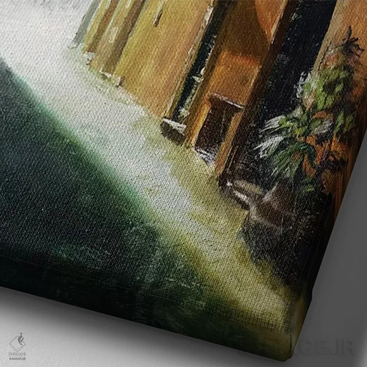 تابلو دکوراتیو کوچه رم اثر کریستوفر کلارک - نمای نزدیک بافت بوم