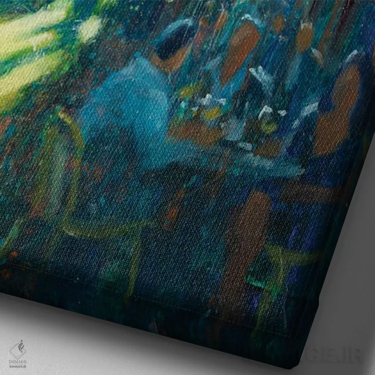 تابلو دکوراتیو خیابان فلورانس اثر کریستوفر کلارک - نمای نزدیک بافت بوم