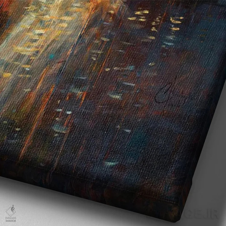 تابلو دکوراتیو رویاپردازی اثر کریستوفر کلارک - نمای نزدیک بافت بوم