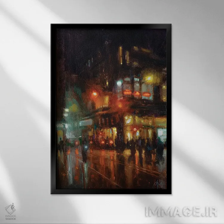 تابلو دکوراتیو نیویورک اثر کریستوفر کلارک - نمای قابدار مشکی