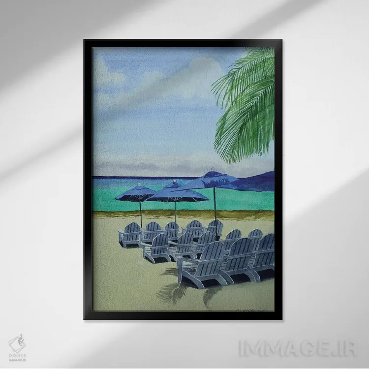 تابلو دکوراتیو کلبه کوزومل اثر کوری کلیفورد - نمای قابدار مشکی