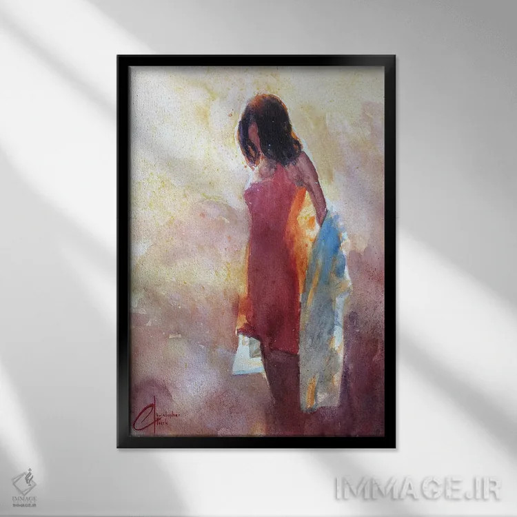 تابلو دکوراتیو زیبایی نرم اثر کریستوفر کلارک - نمای قابدار مشکی