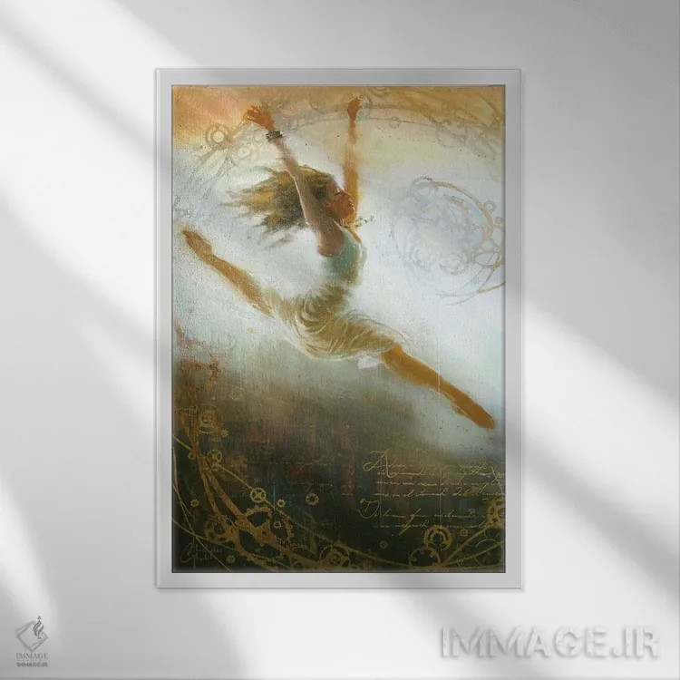 تابلو دکوراتیو دل به دریا زدن اثر کریستوفر کلارک - نمای قابدار سفید