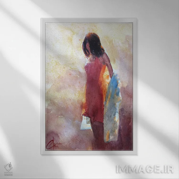 تابلو دکوراتیو زیبایی نرم اثر کریستوفر کلارک - نمای قابدار سفید