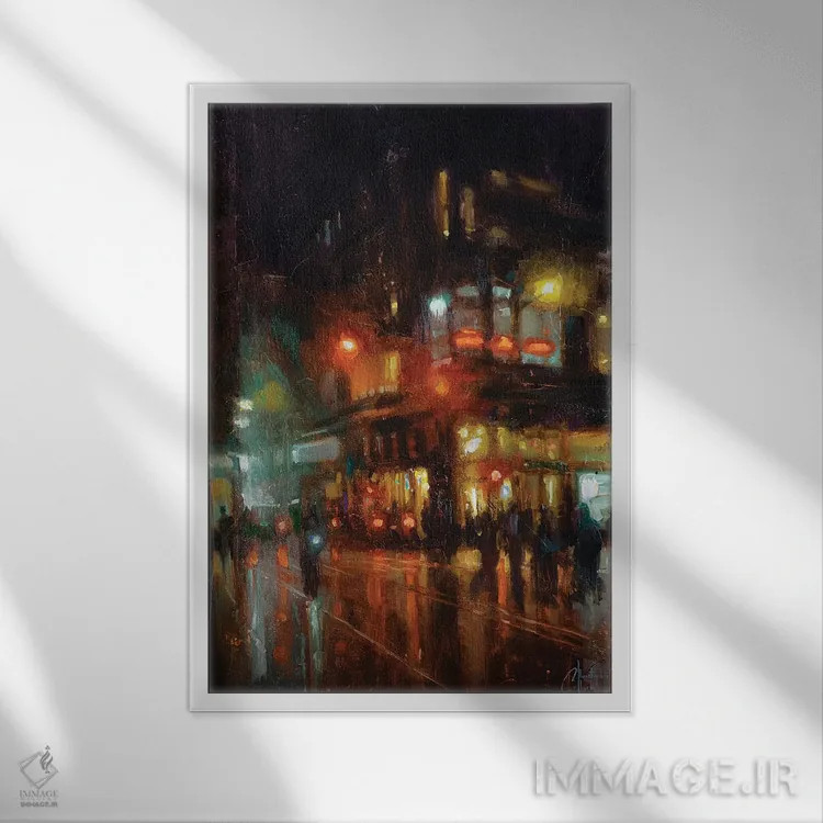 تابلو دکوراتیو نیویورک اثر کریستوفر کلارک - نمای قابدار سفید