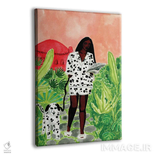 تابلو دکوراتیو دالماتین ها اثر کارولین چسیا - نمای پرسپکتیو محصول