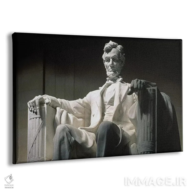 تابلو دکوراتیو یادبود لینکلن: تندیس اثر دنیل چستر فرنچ - نمای پرسپکتیو محصول