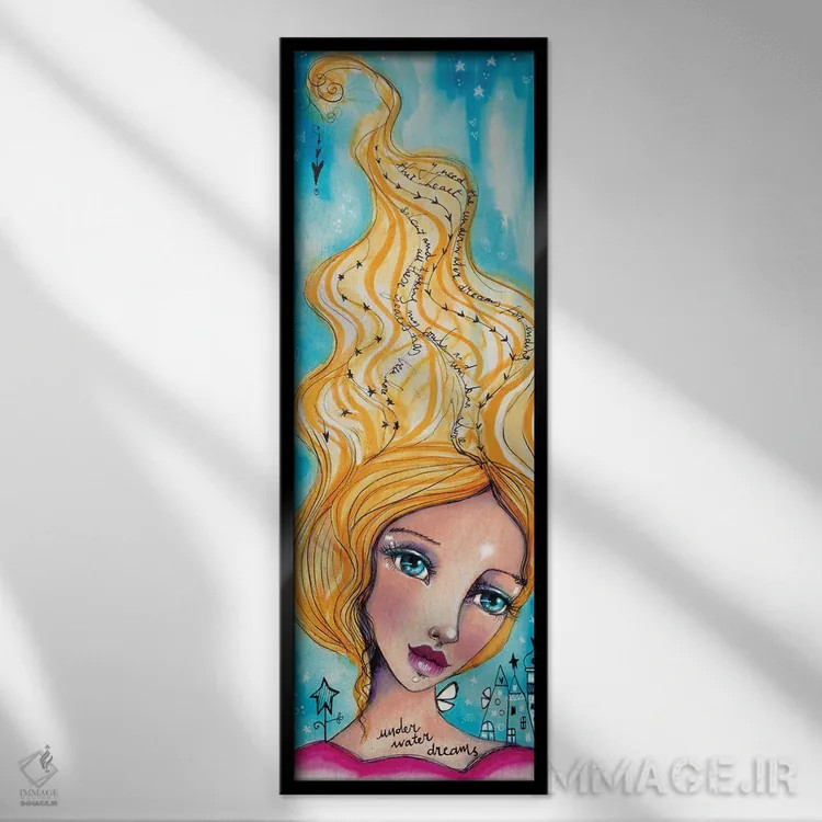 تابلو دکوراتیو مرواریدهای زیر آب اثر تامارا لاپورت - نمای قابدار مشکی