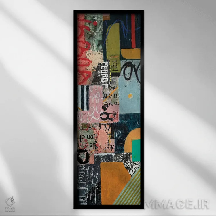 تابلو انتزاعی لیسبون اثر آندریا لوپز - نمای قابدار مشکی