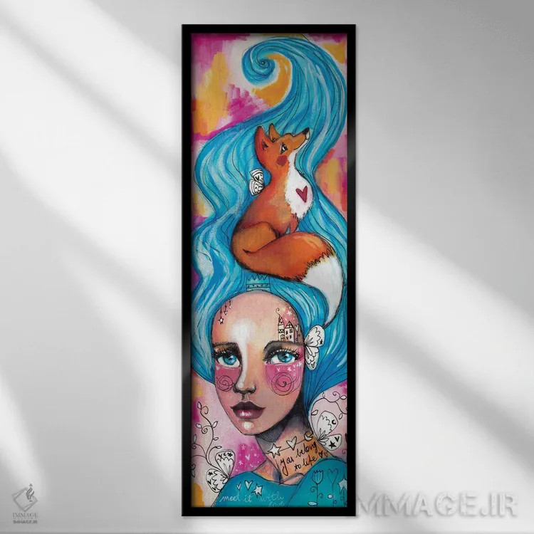 تابلو دکوراتیو تو متعلق به زندگی هستی اثر تامارا لاپورت - نمای قابدار مشکی