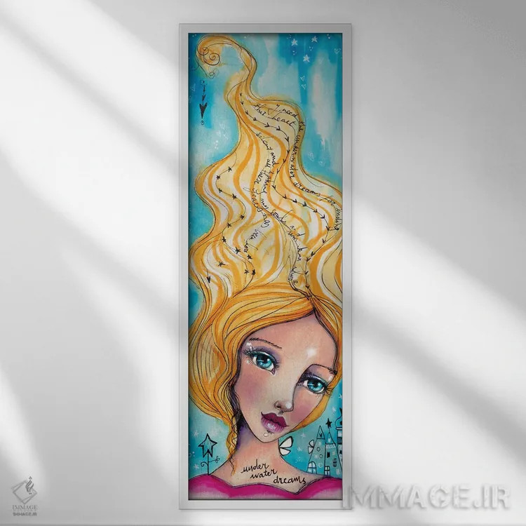 تابلو دکوراتیو مرواریدهای زیر آب اثر تامارا لاپورت - نمای قابدار سفید