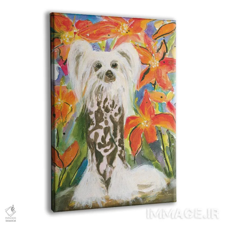 تابلو دکوراتیو زویی در میان لیلیوم ها اثر کانی کالم - نمای پرسپکتیو محصول