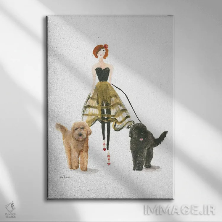 تابلو دکوراتیو پیاده روی عصرگاهی اثر کانی کالم - نمای روبهرو روی دیوار