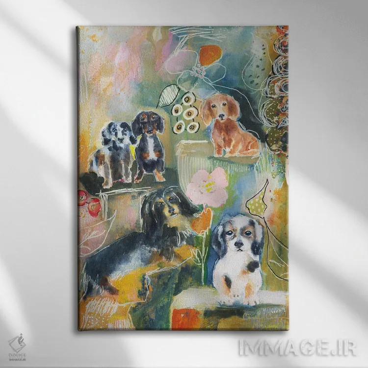 تابلو دکوراتیو باغ داششوند اثر کانی کالم - نمای روبهرو روی دیوار