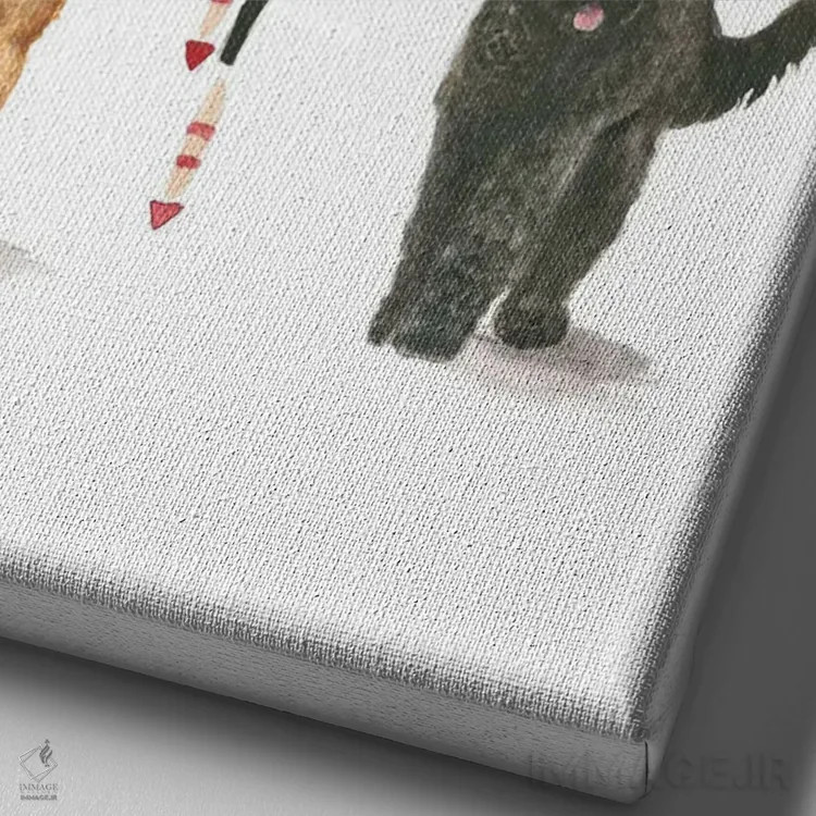 تابلو دکوراتیو پیاده روی عصرگاهی اثر کانی کالم - نمای نزدیک بافت بوم