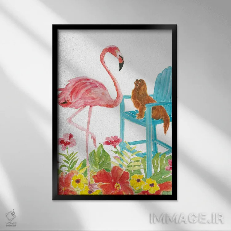 تابلو دکوراتیو فوبی و دلیلا اثر کانی کالم - نمای قابدار مشکی