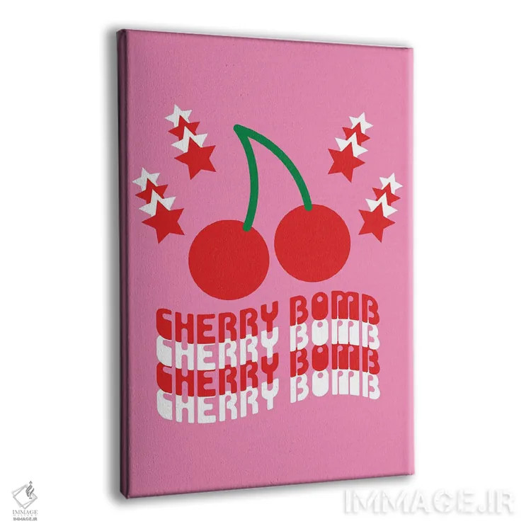 تابلو دکوراتیو بمب گیلاس اثر دیزاینز سرکا ۷۸ - نمای پرسپکتیو محصول