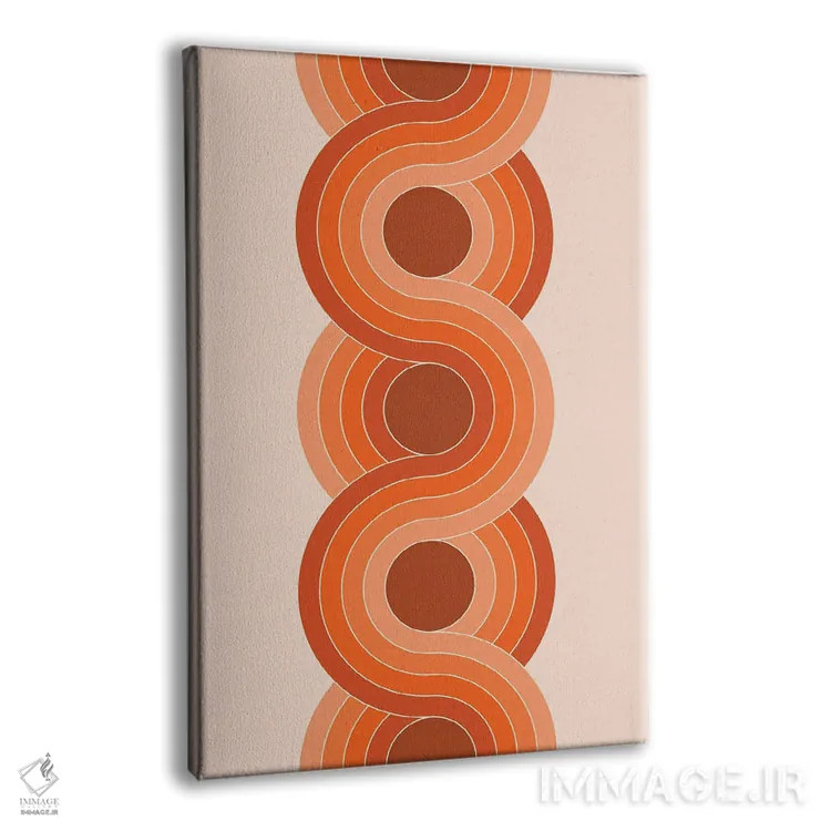 تابلو انتزاعی زنجیره صخره سرخ اثر دیزاینز سرکا ۷۸ - نمای پرسپکتیو محصول