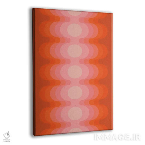 تابلو انتزاعی پژواک بیرونی توت فرنگی اثر دیزاینز سرکا ۷۸ - نمای پرسپکتیو محصول