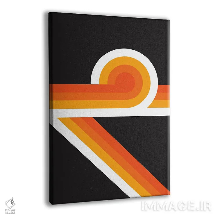 تابلو انتزاعی حلقه زن شعله اثر دیزاینز سرکا ۷۸ - نمای پرسپکتیو محصول