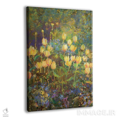تابلو دکوراتیو لاله ها اثر کترین ام الیوت - نمای پرسپکتیو محصول