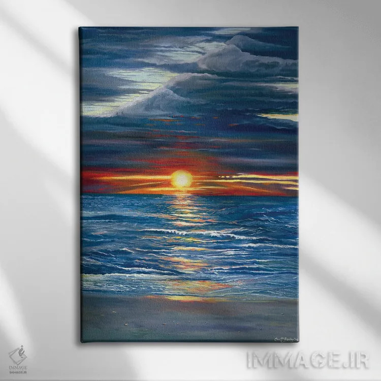 تابلو دکوراتیو غروب ناپل اثر کرتیس فانک - نمای روبهرو روی دیوار